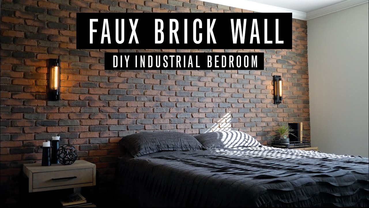 DIY Faux Brick Accent Wall– BEST TUTORIAL!