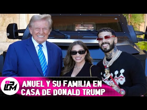 Anuel y su familia en casa de Donald Trump