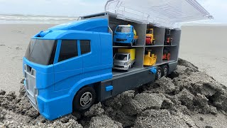 Find 12 working Tomica (miniature cars) among the stunning Pacific Ocean scenery!