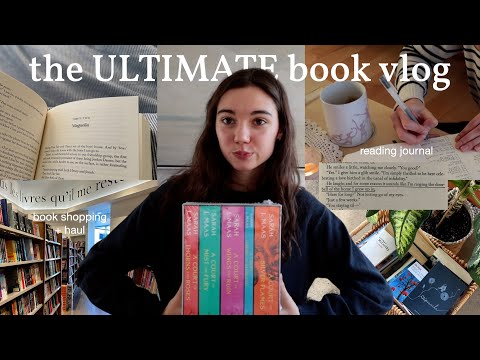 the ULTIMATE book vlog 📖 book shopping & haul, reading journal & updates