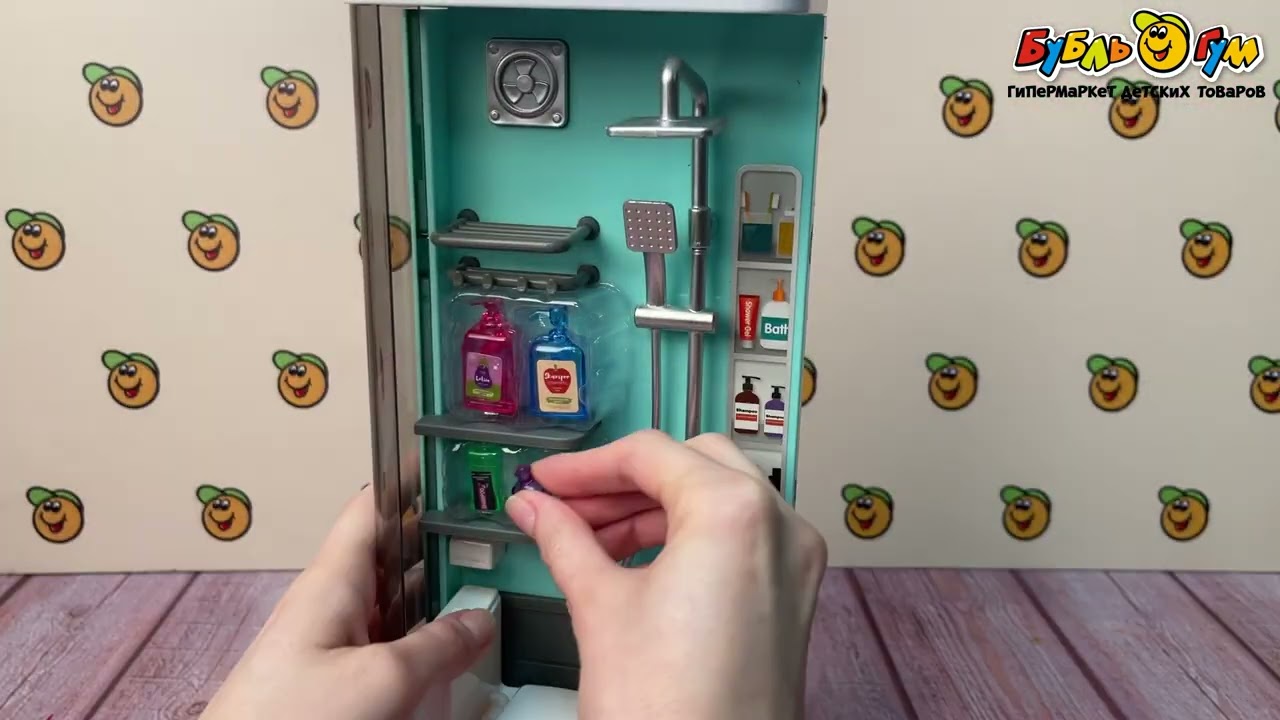Мебель для куклы Lanson Toys Туалетная комната с душем - видео