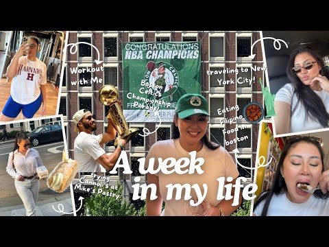 Ep. 3 | Trying Cannoli’s, Finding Filipino food in boston, Boston Celtics Grand Parade, going to NYC