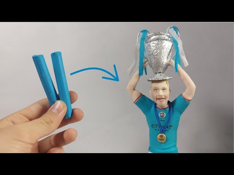 Making HAALAND with Champions League trophy with clay!!