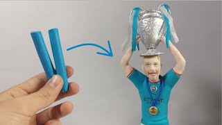 Making HAALAND with Champions League trophy with clay!!