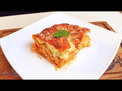 Lasagna de Pollo sencilla y deliciosa - "El Saborcito Rojo"