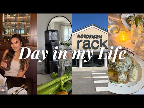 nordstrom rack shop with me, amazon fresh grocery haul, new juicer, date night
