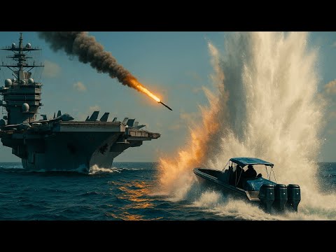 Cartel Boat Gets TOO CLOSE to US Aircraft Carrier – Then THIS Happened…