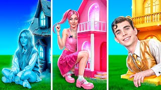 Eu Construi uma Casa Pequena Secreta! Menina Pobre vs Rica vs Super Rica!