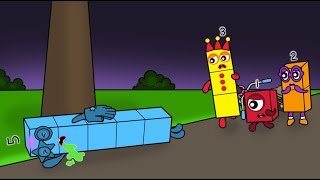 Numberblocks 5 fainted after vomiting - Numberblocks fanmade coloring story