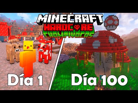 Sobreviví 100 Días en un Mundo Solo de ISLAS CHAMPIVACAS en Minecraft Hardcore