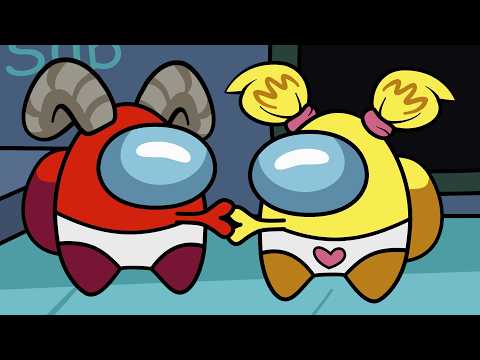 EVERY DAY AMONG US LIFE CARTOON | RED & YELLOW STORY