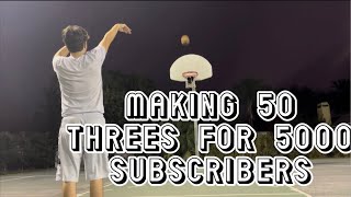 Making 50 threes for 5000 subscribers!