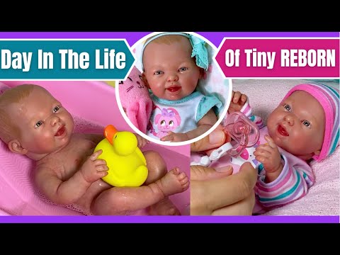 🐤 Tiny Reborn Baby Day In The Life: Morning & Evening Routine With JC Toys 10" Baby Doll, Posy!