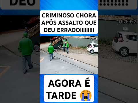 BANDIDO CHORA APÓS SER BALEADO EM ASSALTO #sp