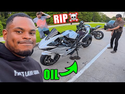 I BLEW THE NINJA H2 MOTOR 😣 | S1000rr vs Ninja H2