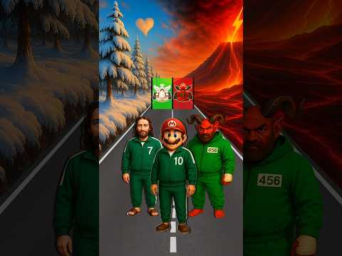 ¿Quién gana? Mario, Jesús o el Diablo en una carrera épica 👀🔥 #shorts