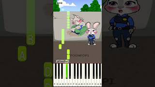 Nick Spray-Paints Judy On The Wall! But ...Chief Bogo | Zootopia @ToonPopi - Piano Tutorial