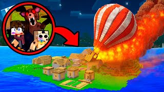 Le MONSTRE 99 NUITS fait CRASH notre MONTGOLFIÈRE sur Minecraft ! 