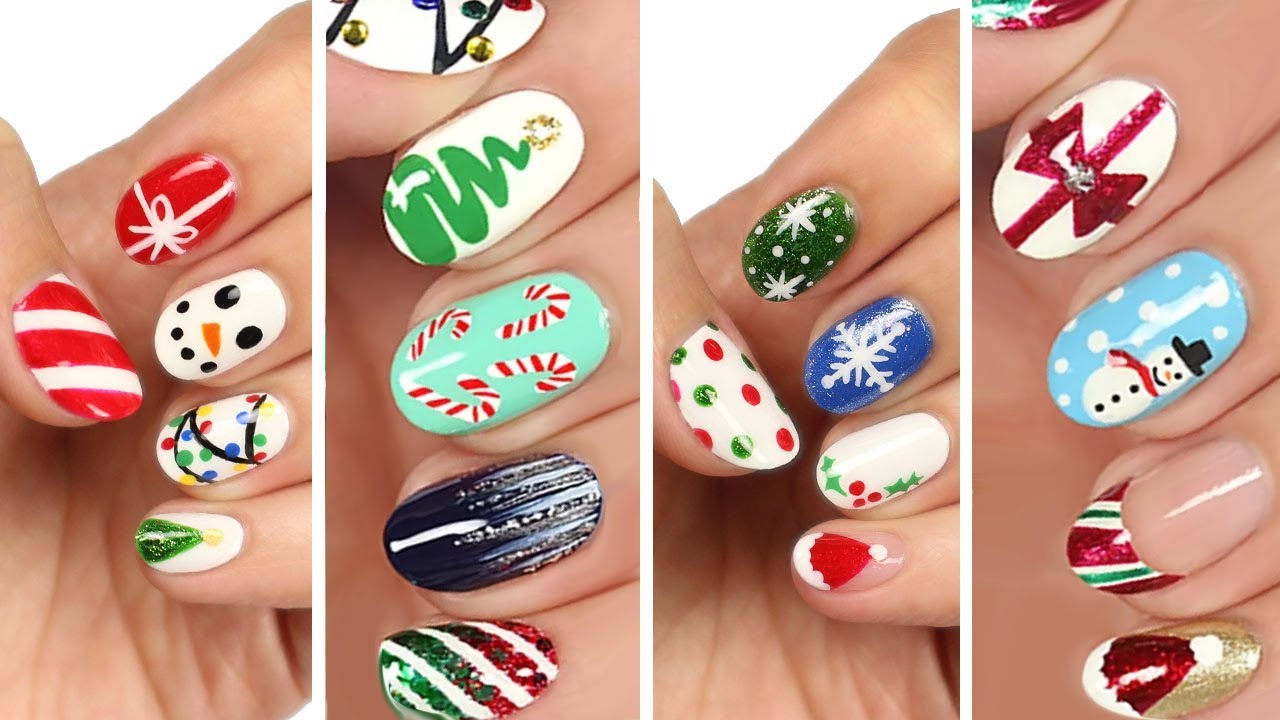 Christmas Nail Art  Cute & Easy Christmas Nail Art Design Compilation!