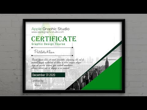 Creative Certificate Template Design - Photoshop...