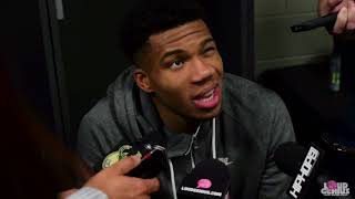 Malcolm Brogdon and Giannis Antetokounmpo Postgame Interview | Hawks vs. Bucks | October 29, 2017