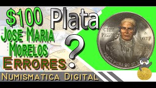 100 Pesos Plata 1977 Moneda México🔥Uso Corriente🔥Coleccion Metal Precioso🔥Errores🔥Variantas🔥Precio