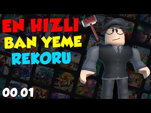 😱Roblox'un EN HIZLI BAN YEME REKORUNU KIRDIM..!? *1 saniye*