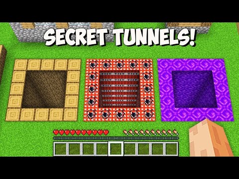 Which SECRET TUNNEL is BETTER in Minecraft? I found WOODEN vs TNT vs PORTAL PIT!