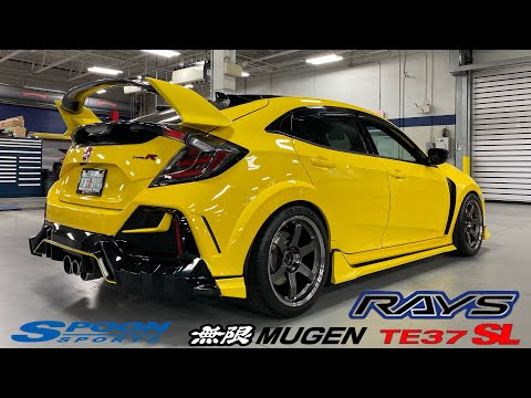 2021 Honda Civic Type-R Limited Edition | Mugen Rear Lip | Spoon Sports Valve Cover | Volk TE37SL
