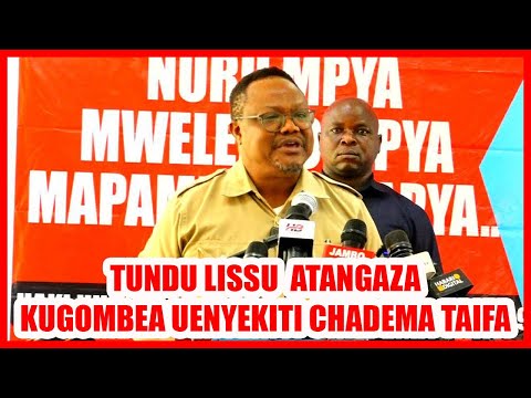 BREAKING NEWS TUNDU LISSU ATANGAZA KUGOMBEA NAFASI YA  UENYEKITI CHADEMA TAIFA