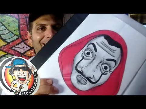 COMO DESENHAR A MÁSCARA LA CASA DE PAPEL - PASSO A PASSO