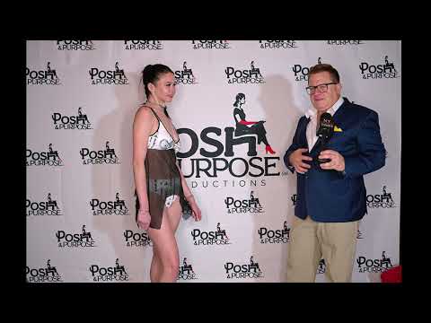 Model @Sage_burress interviewed wearing @art4wear_com at @PoshandPurpose at Art Basel Miami