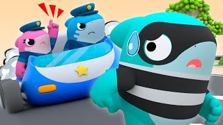 POLICE OFFICER SONG! BABY SHARK is a policeman! - Play Pretend for Kids