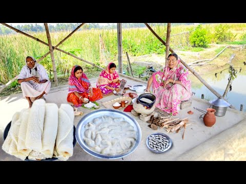 মায়ের হাতে পাটিসাপটা আর দুধপুলি পিঠা রেসিপি পুরানো দিনের ছোটবেলার কথা মনে পড়ে যায় || pitha recipe