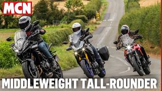 Middleweight Tall-rounder Shootout | Tracer 7 GT v Tiger Sport 660 v V-Strom 800RE | MCN Group Test