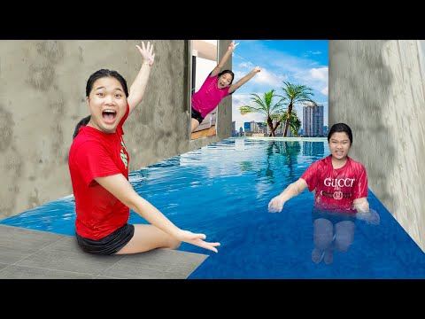 Làm Bể Bơi Trong Hẻm ❤ Ngồi Trong Thùng Đỏ - Trang Vlog