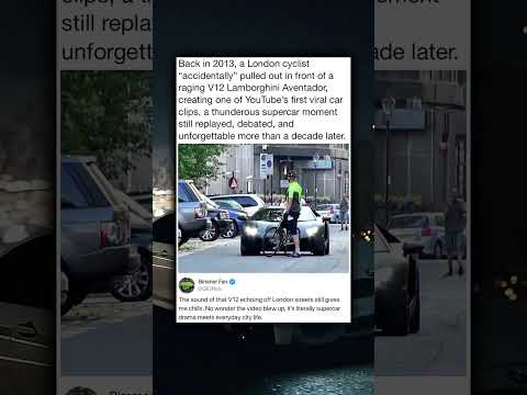 Back in 2013, a London cyclist "accidentally" pulled out in front of a raging V12 Lamborghini