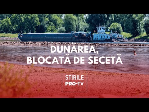 Blocaj pe Dunăre din cauza secetei. Navele rămân blocate în nisip