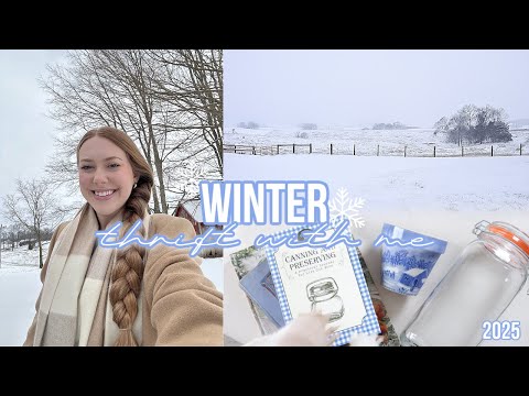 WINTER THRIFT WITH ME AT GOODWILL 2025 | winter cottage thrift finds! ❄️☃️