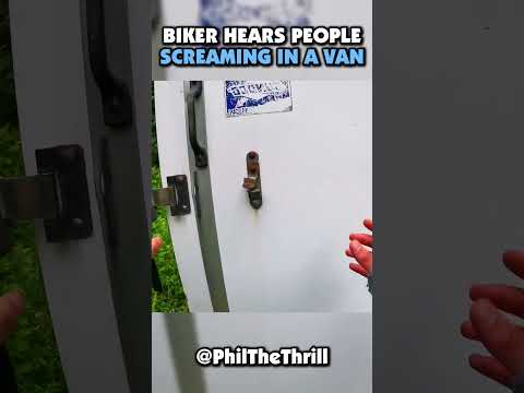 Biker hears people screaming in a van 🚐 #shorts #short #trending
