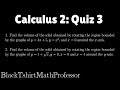 Volume and Curve Analysis Problems