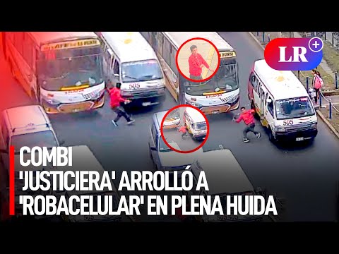Combi EMBISTIÓ a DELINCUENTE en plena HUIDA tras ROBAR CELULAR de BUS en Santa Anita | #LR