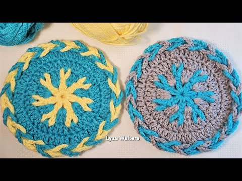 Crochet Braided Edge Coaster