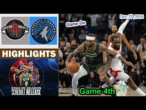 Minnesota Timberwolves vs Houston Rockets  Game Highlights | NBA Season Dec 27, 2024