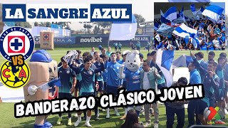 Así se vivió el BANDERAZO de La Sangre Azul previo al Clásico Joven Cruz Azul vs América 2025