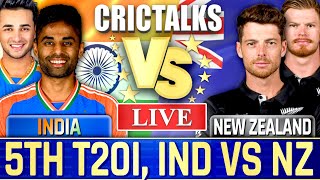 🔴 IND vs NZ, 5th T20I, Cricket Live Match Today, Live Cricket Scores, Commentary Last 10 Overs