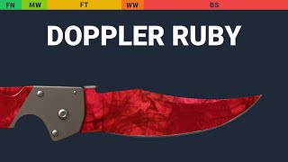 Falchion Knife Doppler Ruby Wear Preview video