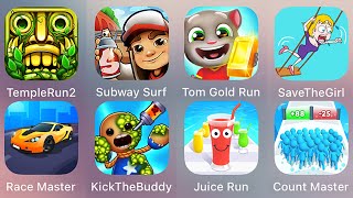 Subway Surf,Tom Gold Run,Save The Girl,Kick The Buddy,Count Master,Temple Run 2,Race Master 3D