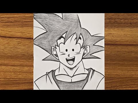 How to draw Goku easy step by step | How to draw anime characters for beginners || Easy Goku drawing