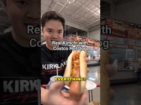 Costco Hot Dog with REAL Kimchi 🇰🇷🌭